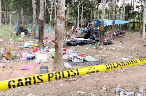 Bersama TNI, Polda Lampung Gelar Olah TKP Sabung Ayam di Way Kanan