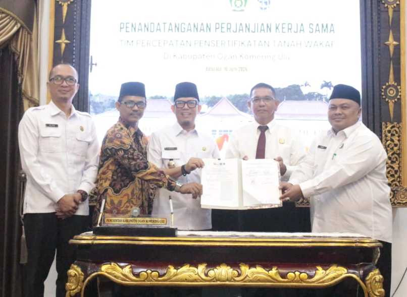 Percepat Sertifikat Wakaf BPN bersinergi Bersama Kejari OKU Pemkab dan Kemenag